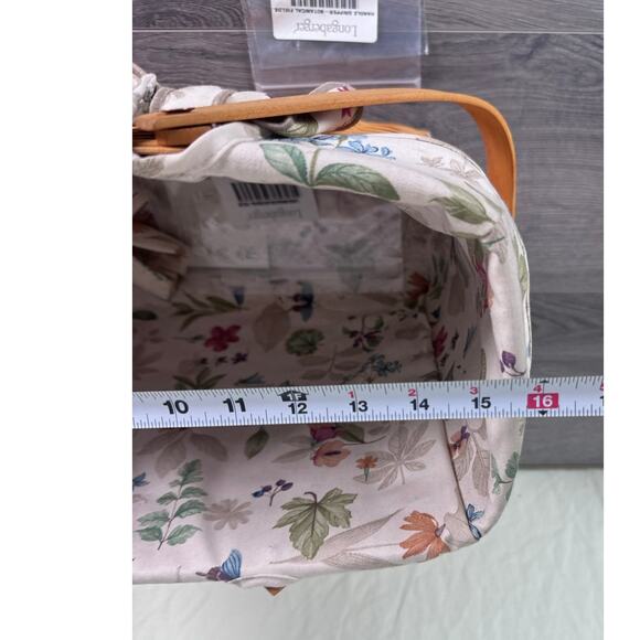 Longaberger Large Rectangle Swing Handled Basket Signed 2000 Botanical Fields - Picture 10 of 10